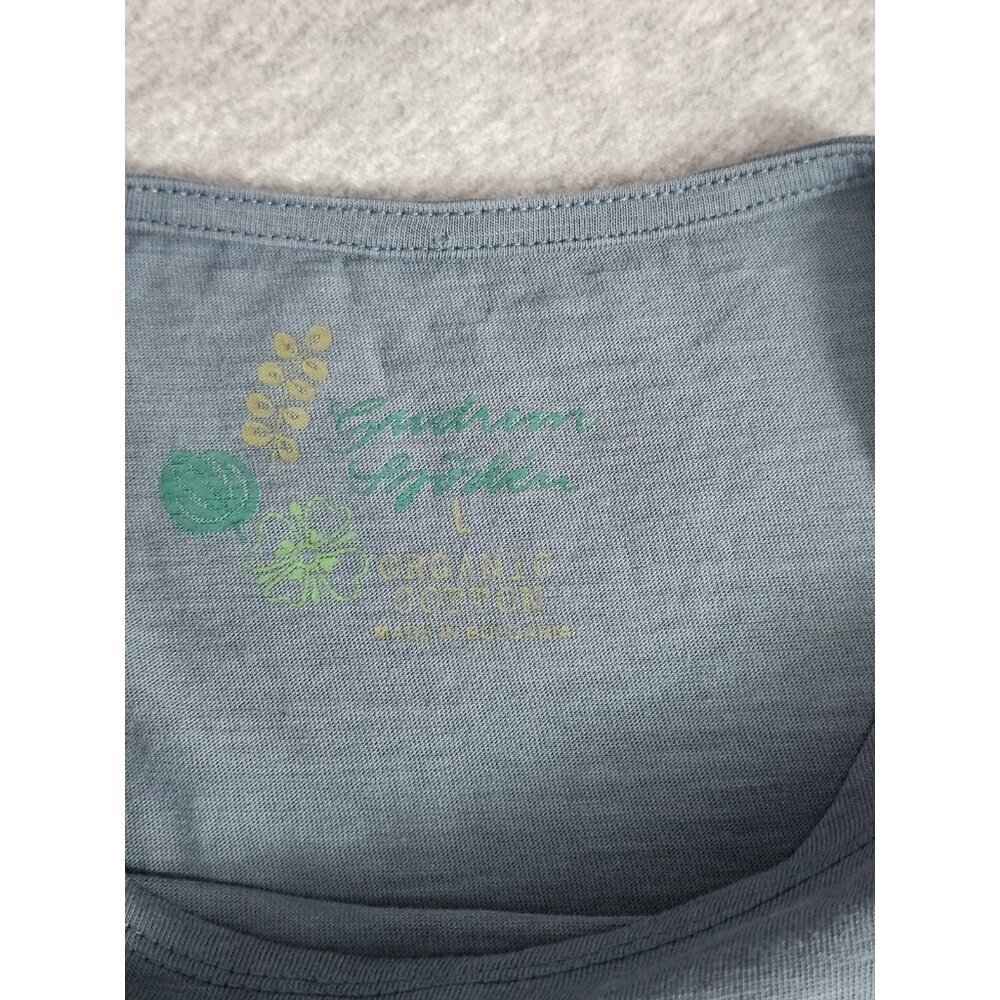 Gudrun Sjoden T Shirt Womens Large Gray Long Sleeve Organic Cotton Crew Neck - Picture 3 of 7